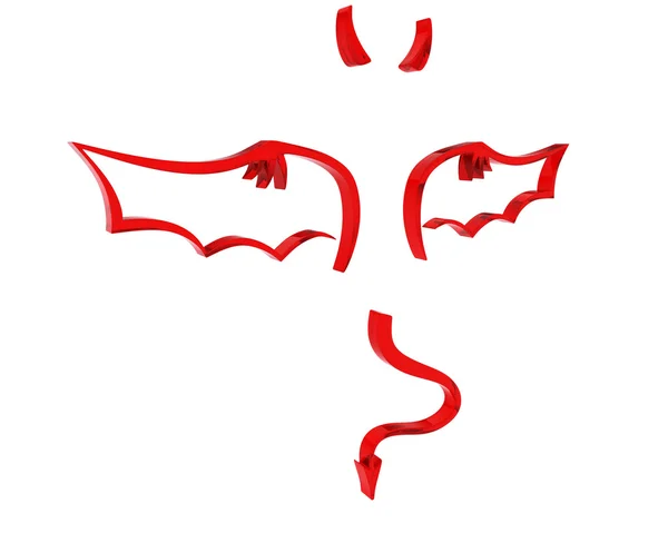 悪魔の翼と角の表現 — ストック写真