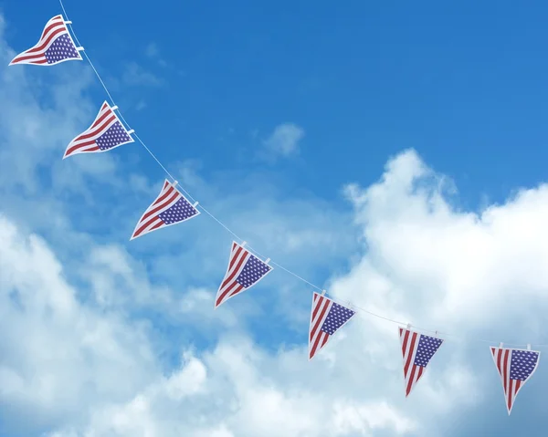 Estrelas e listras bunting e galhardetes — Fotografia de Stock