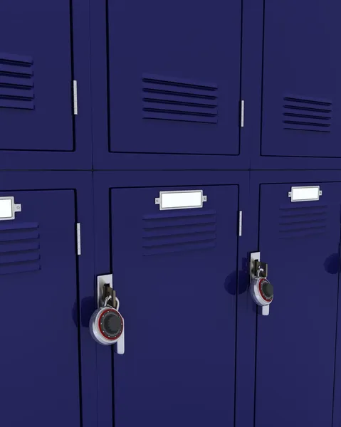 学校健身房储物柜 — 图库照片