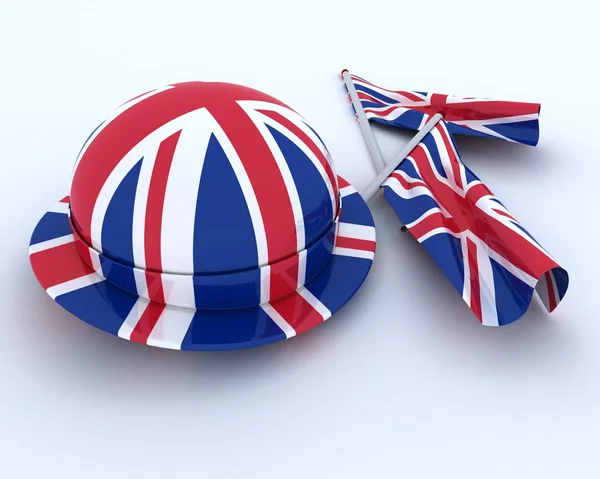 Union Jack Jubilee Chapeau et drapeau — Photo