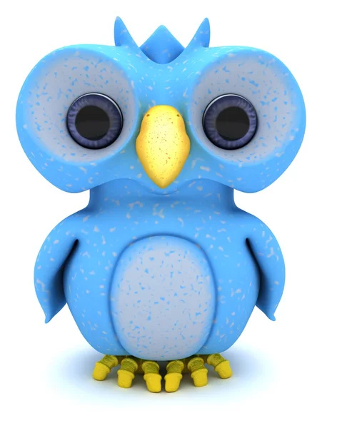 Schattig blauw vogel karakter — Stockfoto