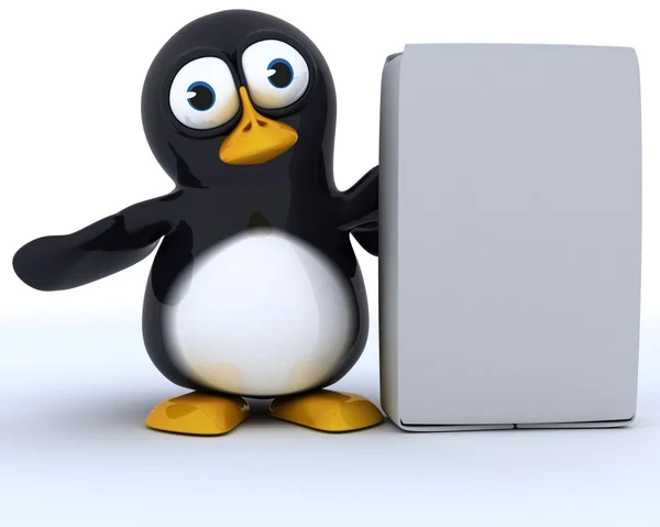 Personaje Pingüino Brillante —  Fotos de Stock
