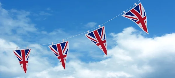 Union Jack Bunting and Banners — Stock Photo, Image