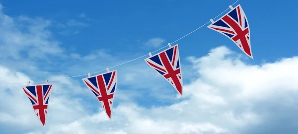 Union jack bunting och banners — Stockfoto