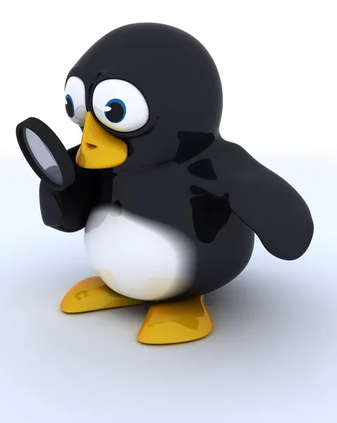 Glanzende pinguïn karakter — Stockfoto