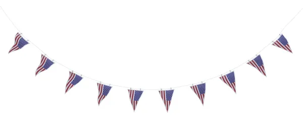 Stars and stripes bunting and pennants — Stock Photo, Image