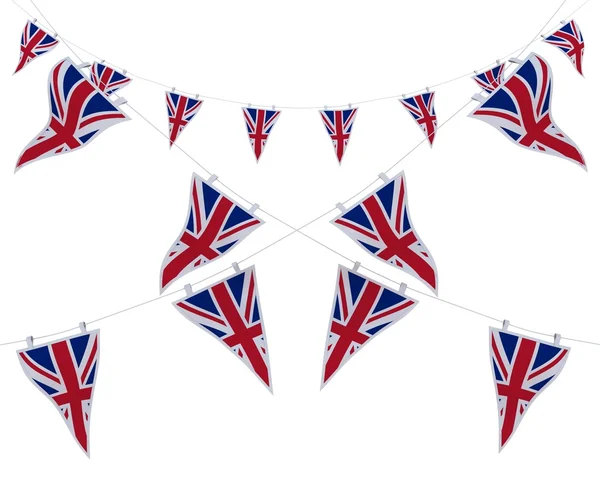 Union jack kiraz kuşu ve afiş — Stok fotoğraf