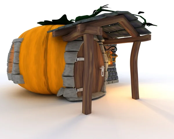 Halloween Pumpkin Cottage — Stock Photo, Image