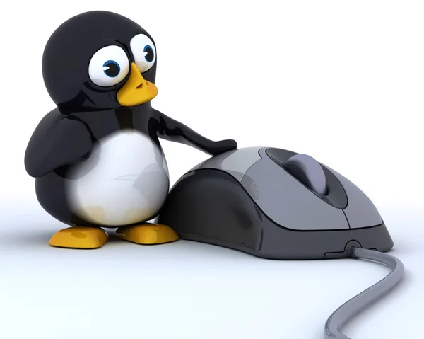 Glossy Penguin Character — Stock Photo, Image