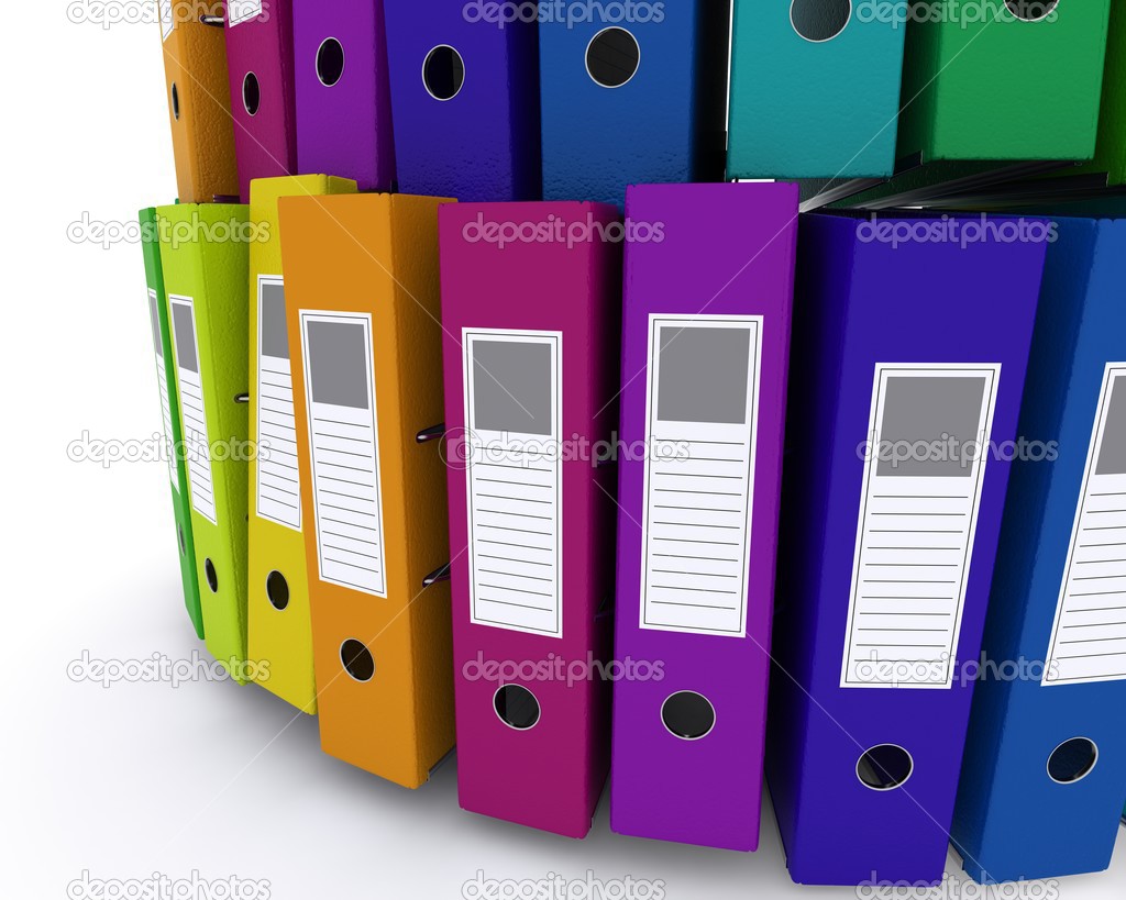 colourful folders
