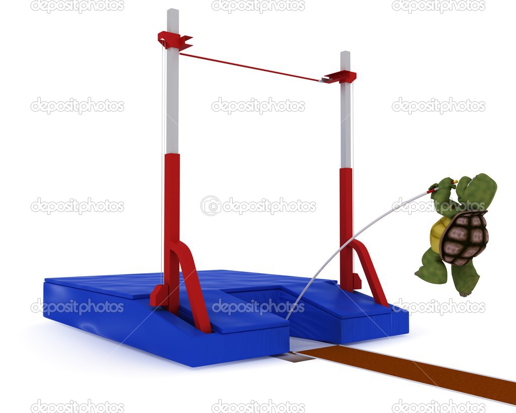 tortoise competing in pole vault