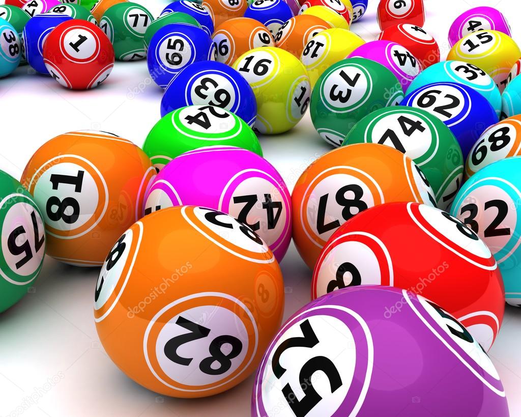 A set of colouored bingo balls ⬇ Stock Photo, Image by © kjpargeter  #37856013