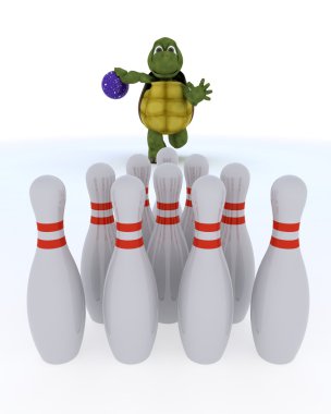 tortoise ten pin bowling clipart