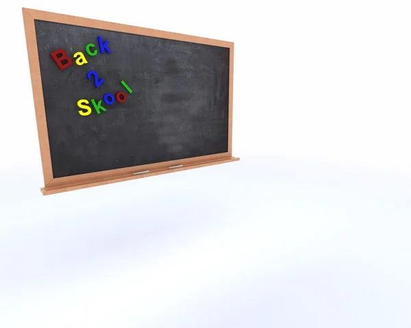 Chalkboard with magnetic letters — Stock Photo, Image