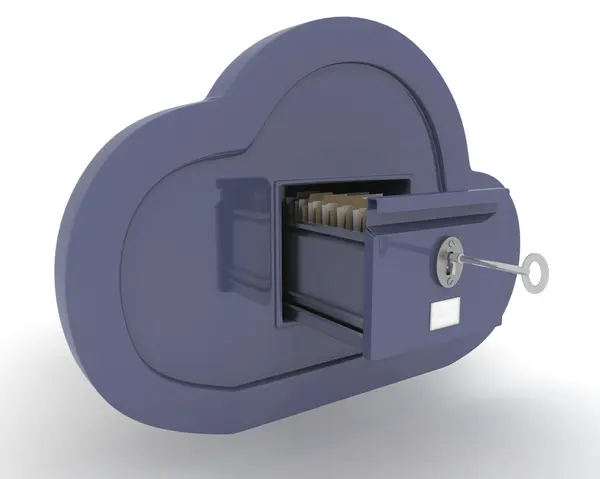 Online opslag in de cloud — Stockfoto