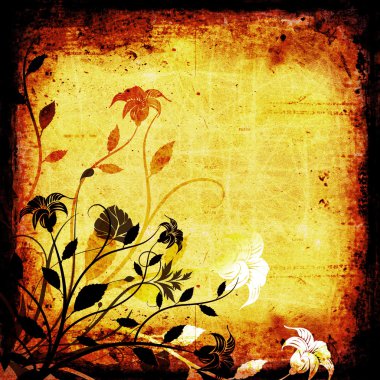 çiçekli grunge