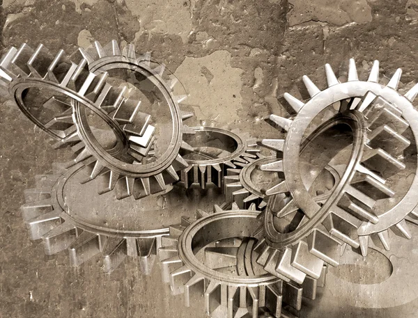 Grunge gears — Stockfoto