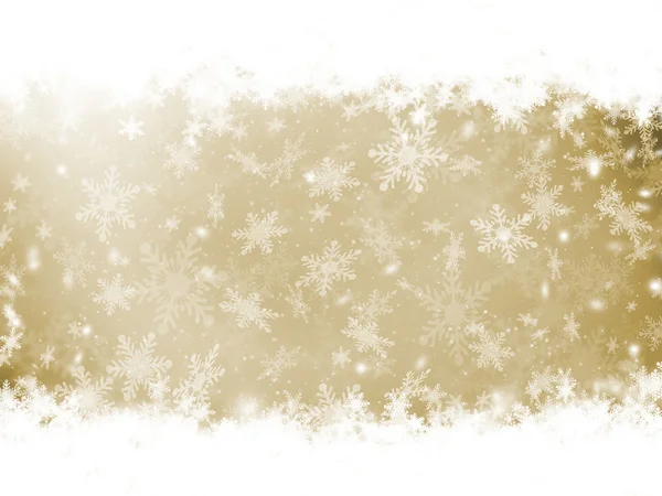 Gyllene snöflingor — Stockfoto