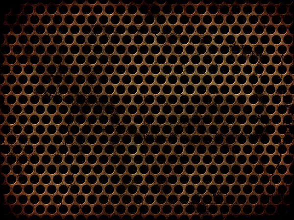 Grunge perforated metal — Stock Photo, Image