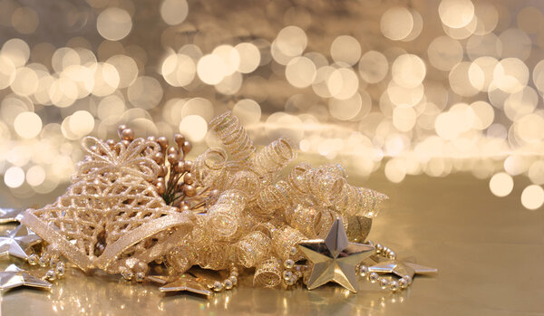 Golden Christmas decorations