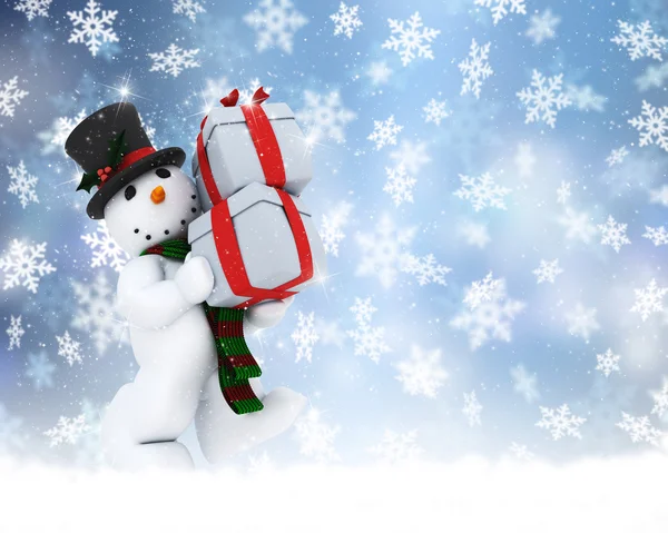 Christmas snowman — Stock Photo, Image