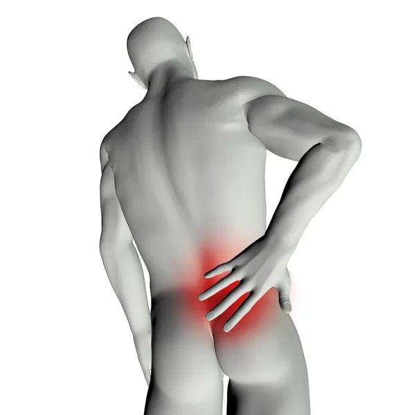 Άνθρωπος με πόνο στην πλάτη — Φωτογραφία Αρχείου