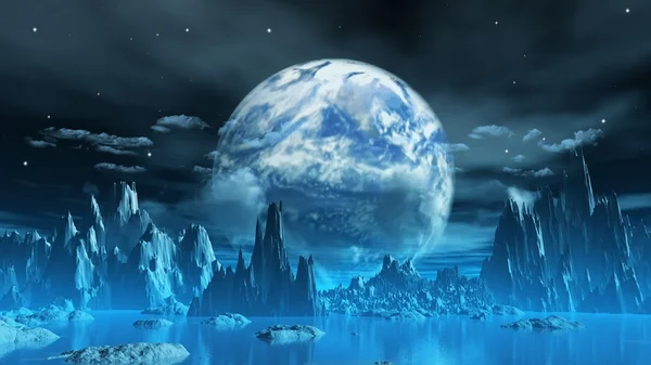 Weird ice planet — Stock Photo, Image