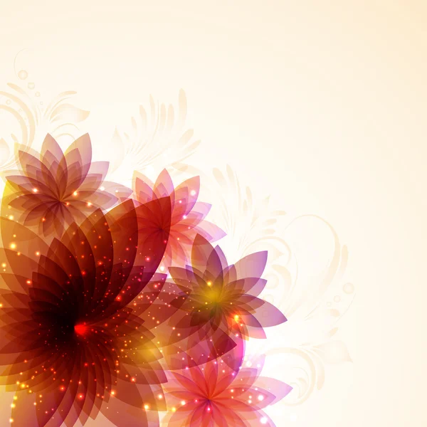 Diseño floral abstracto — Vector de stock