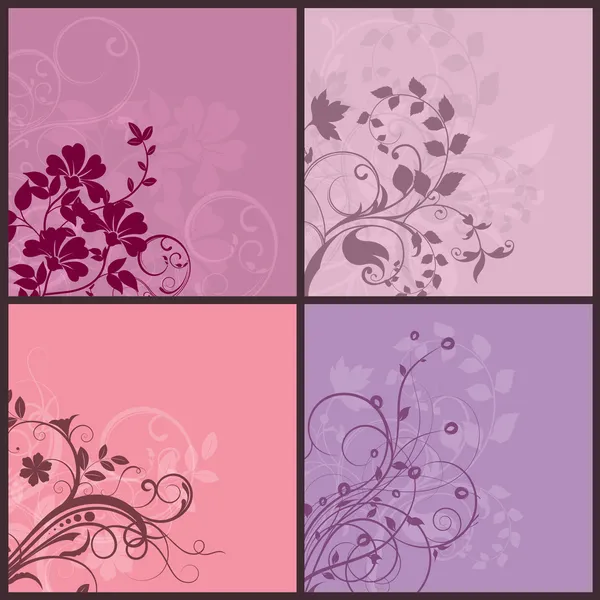 Fondos florales — Vector de stock