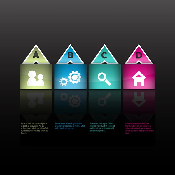 Infographie moderne mise en page des options — Image vectorielle