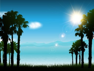 tropikal peyzaj arka plan