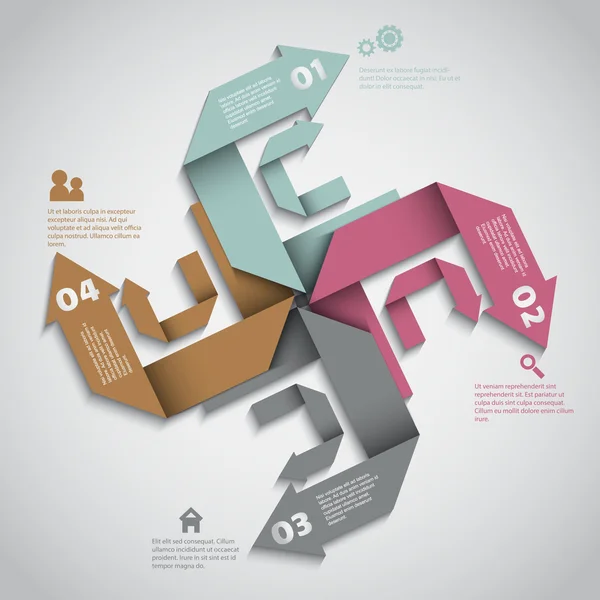 Conception de mise en page d'options infographiques modernes — Image vectorielle