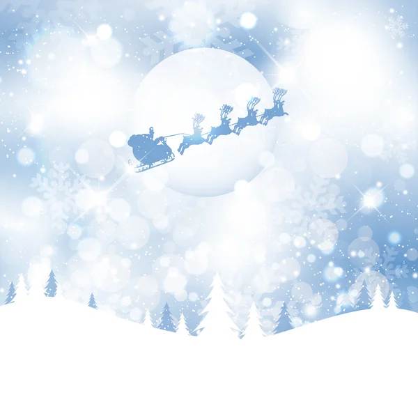 Santa in the sky — Stock Vector