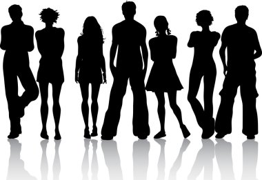 Group of friends clipart