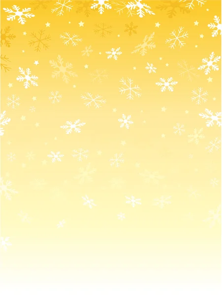 Copos de nieve dorados — Vector de stock