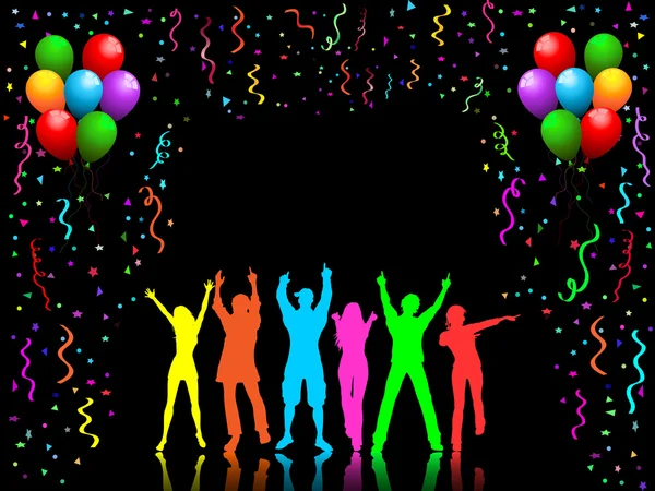 Κόμμα άνθρωποι χορό — Διανυσματικό Αρχείο