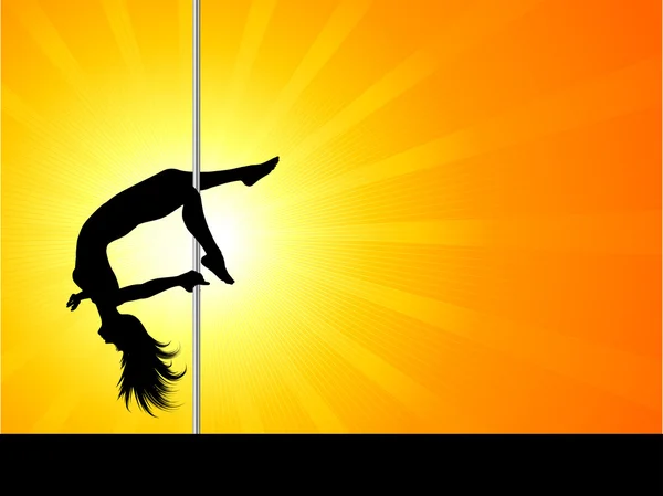 Acrobatische pool danser — Stockvector