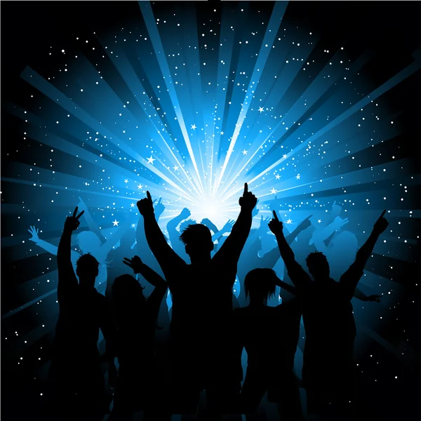 Disco crowd — Stock Vector