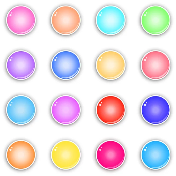 Glossy buttons — Stock Vector