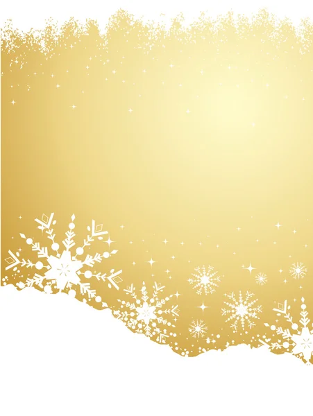 Gold snowflake background — Stock Vector