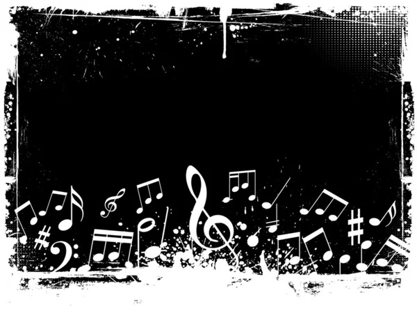 Grunge notes de musique — Image vectorielle