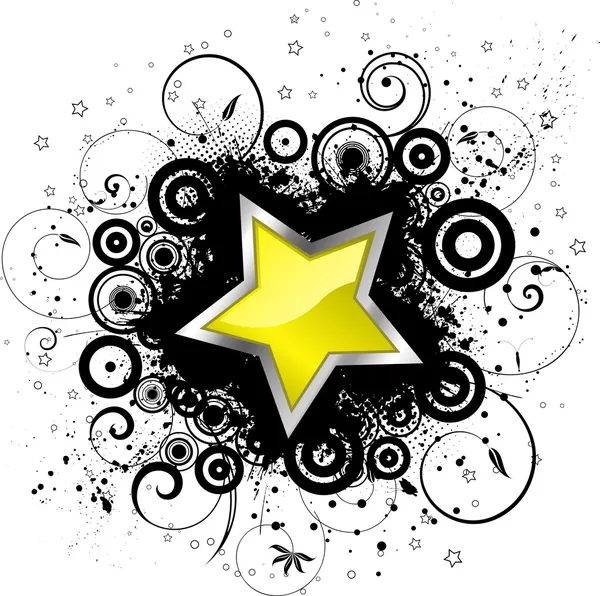 Estrella grunge — Vector de stock