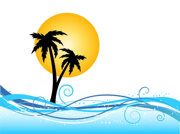 Palm Tree Fundo — Vetor de Stock