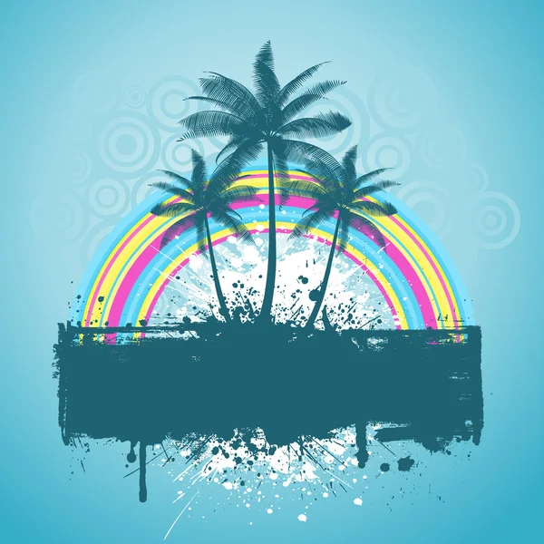 Palm boom grunge — Stockvector