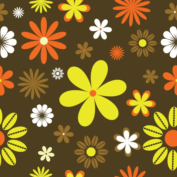 レトロな花の背景 — ストックベクタ