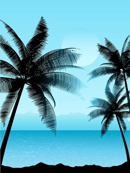 Escena tropical — Vector de stock