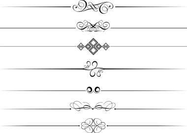 Decorative page dividers clipart