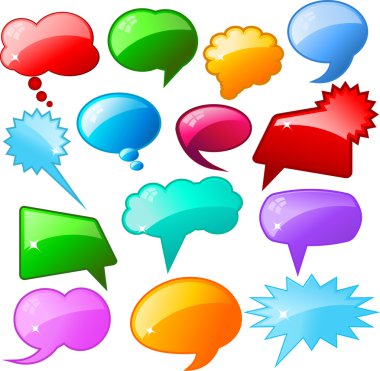 parlak konuşma balonları