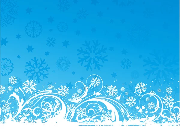 Decorative snowflake background — Stock Vector