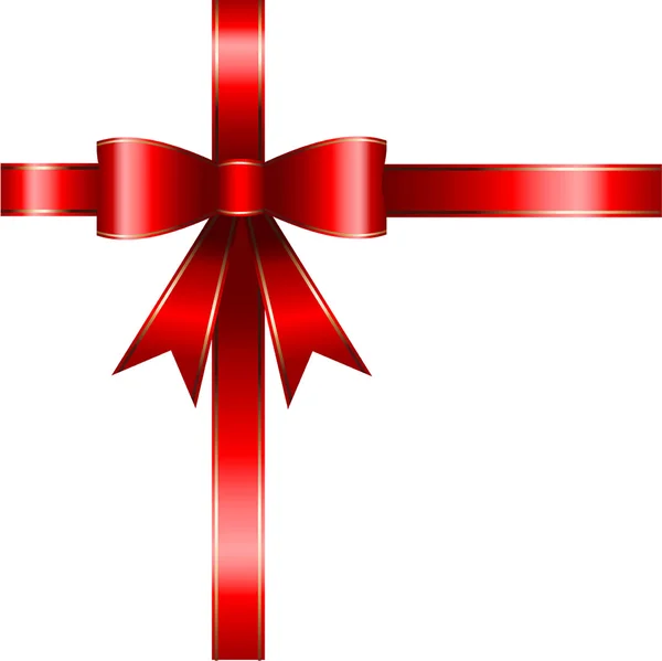 Gift background with red ribbon — Stock Vector